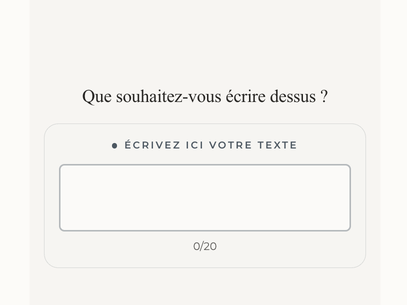 Formulaire en ligne pour décrire votre plaque
